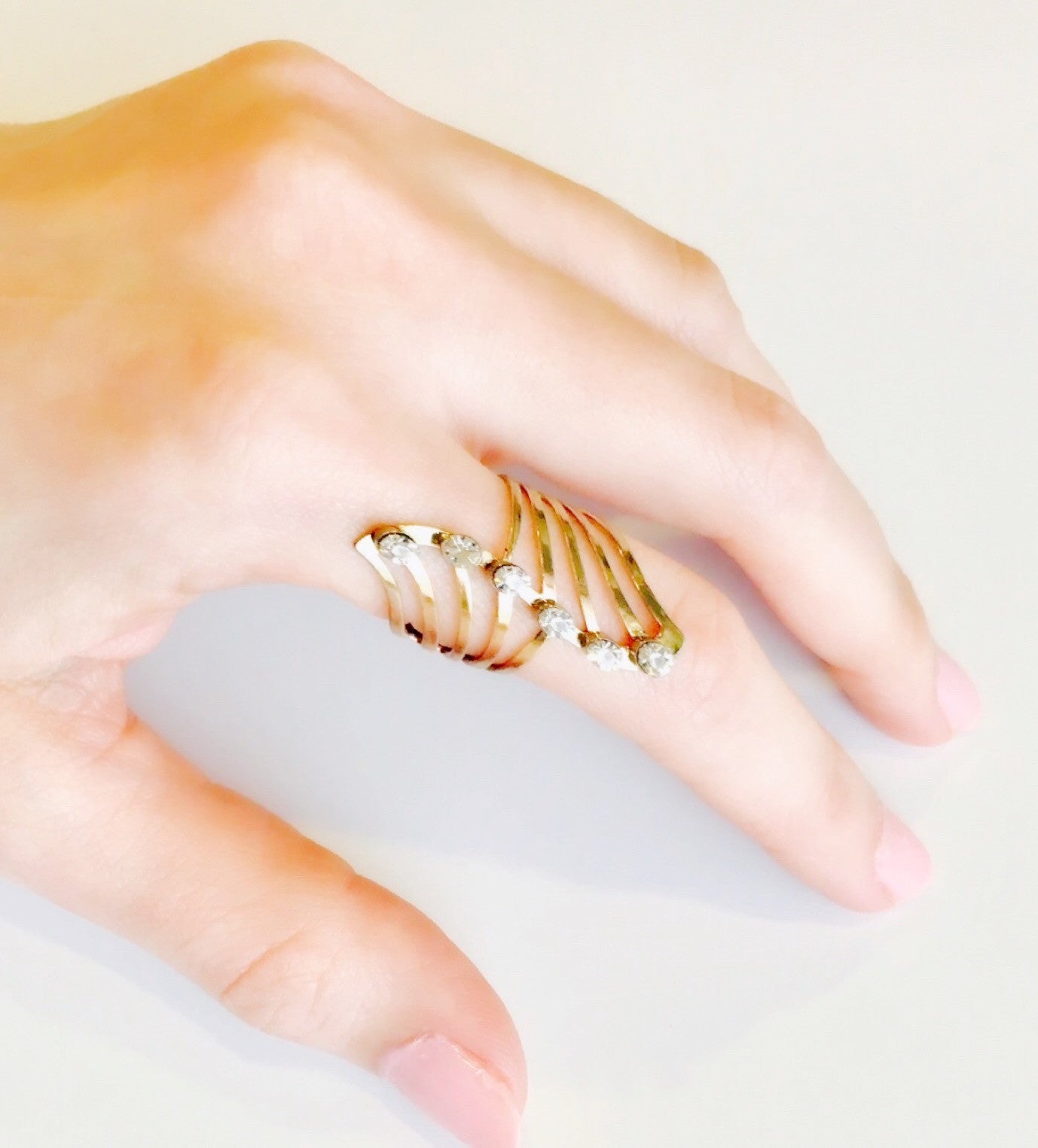 Cascade Hollow Flourish Rose Gold Ring