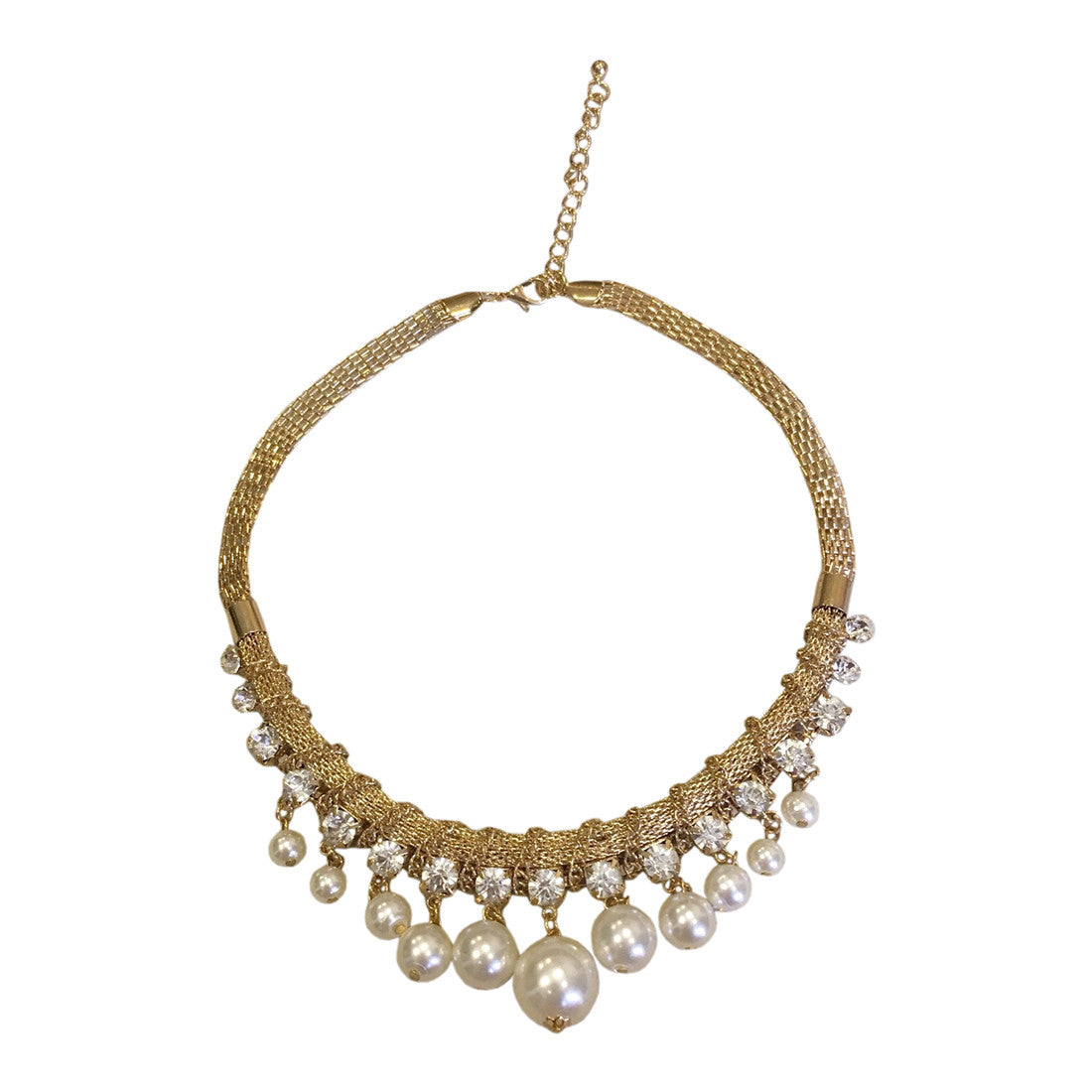 Lux Mesh Choker Necklace Gold