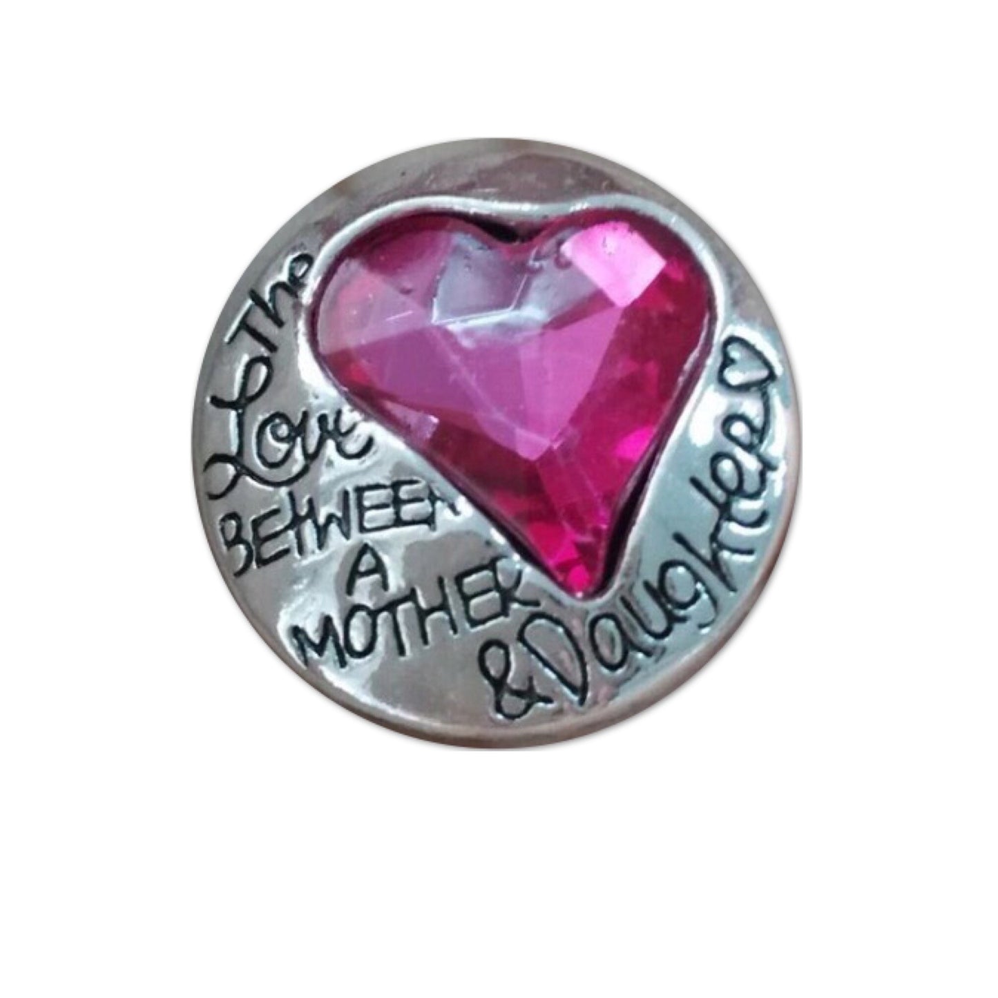 MOTHER DAUGHTER CLICK BUTTON PINK