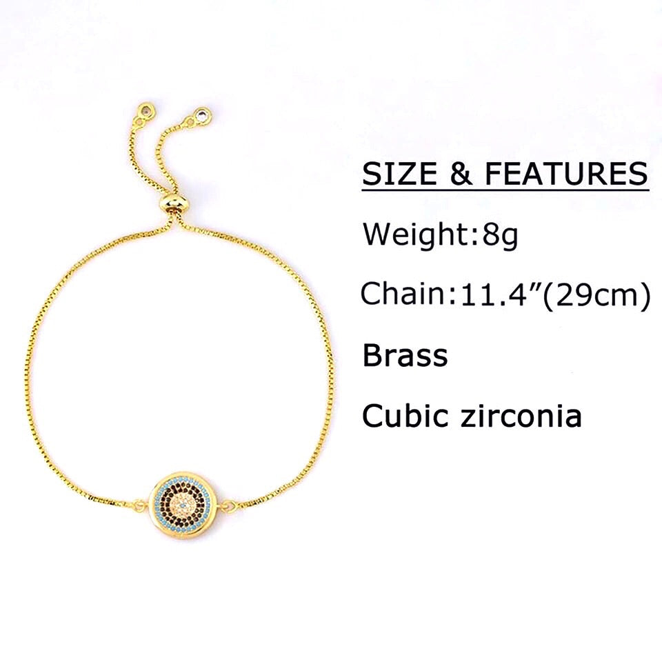 Concave Evil Eye Bracelet