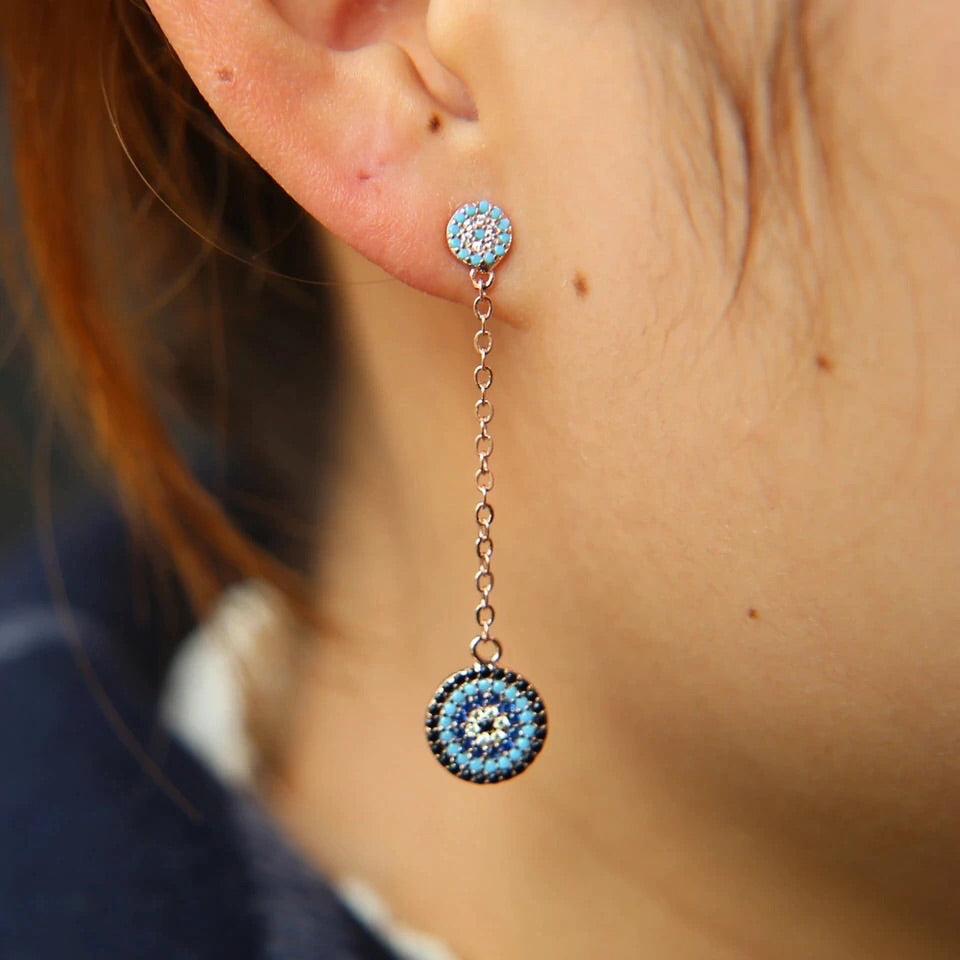 Connect Me Evil Eye Earrings