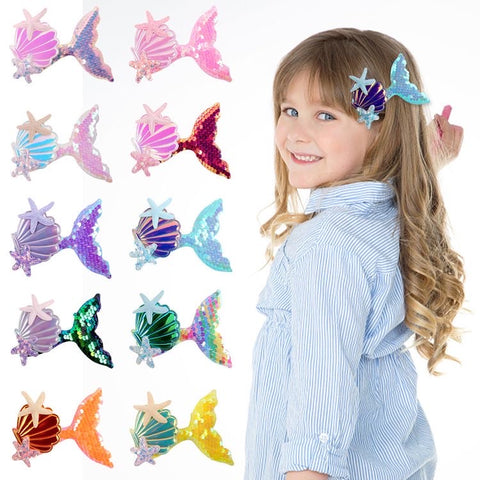 Lil Mermaid Hair Clips - Multiple Colours