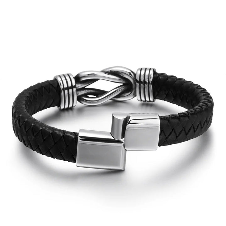 Homme Vegan Leather & Steel Bracelet - Loop