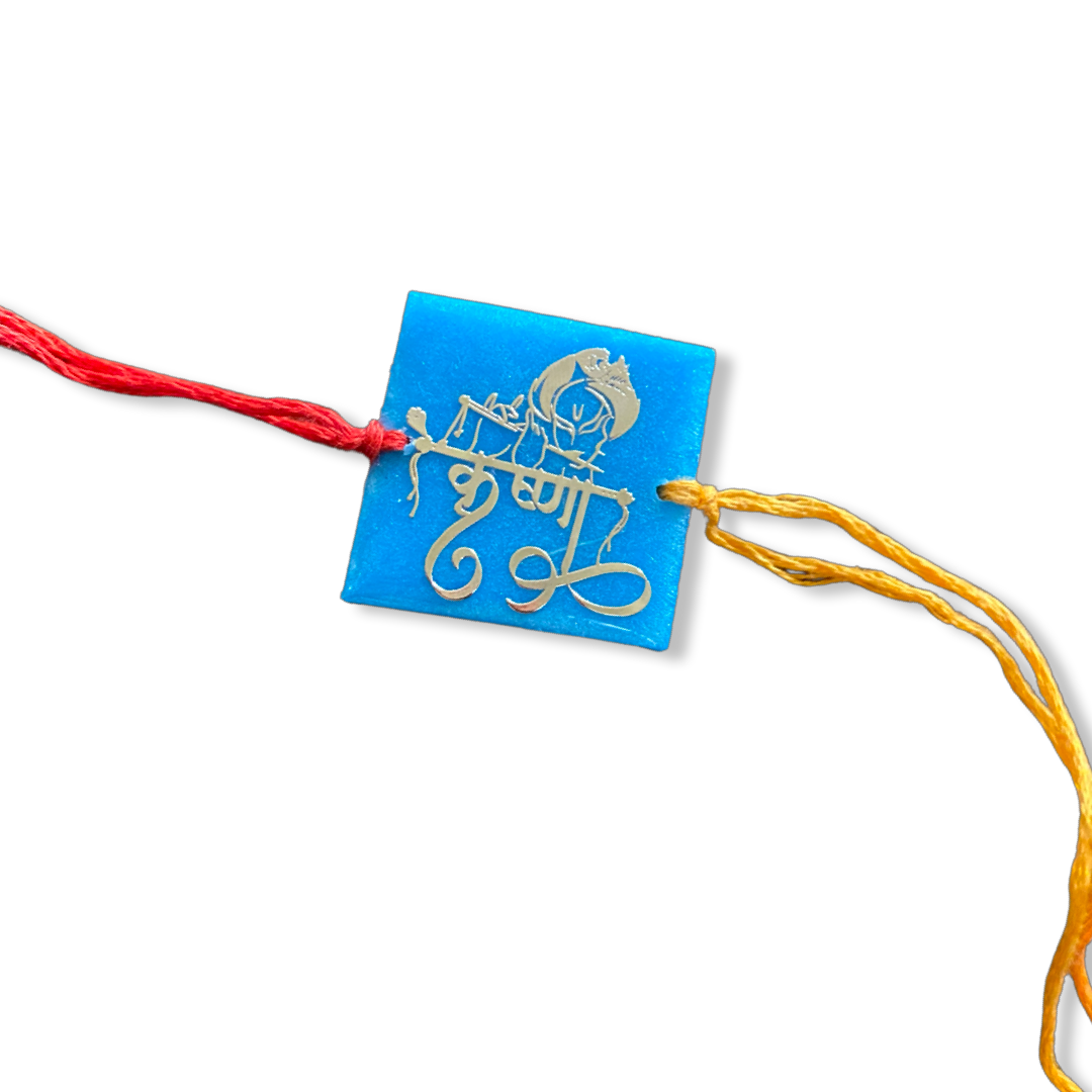 Shri Krishna Gold Print Handmade Rakhi