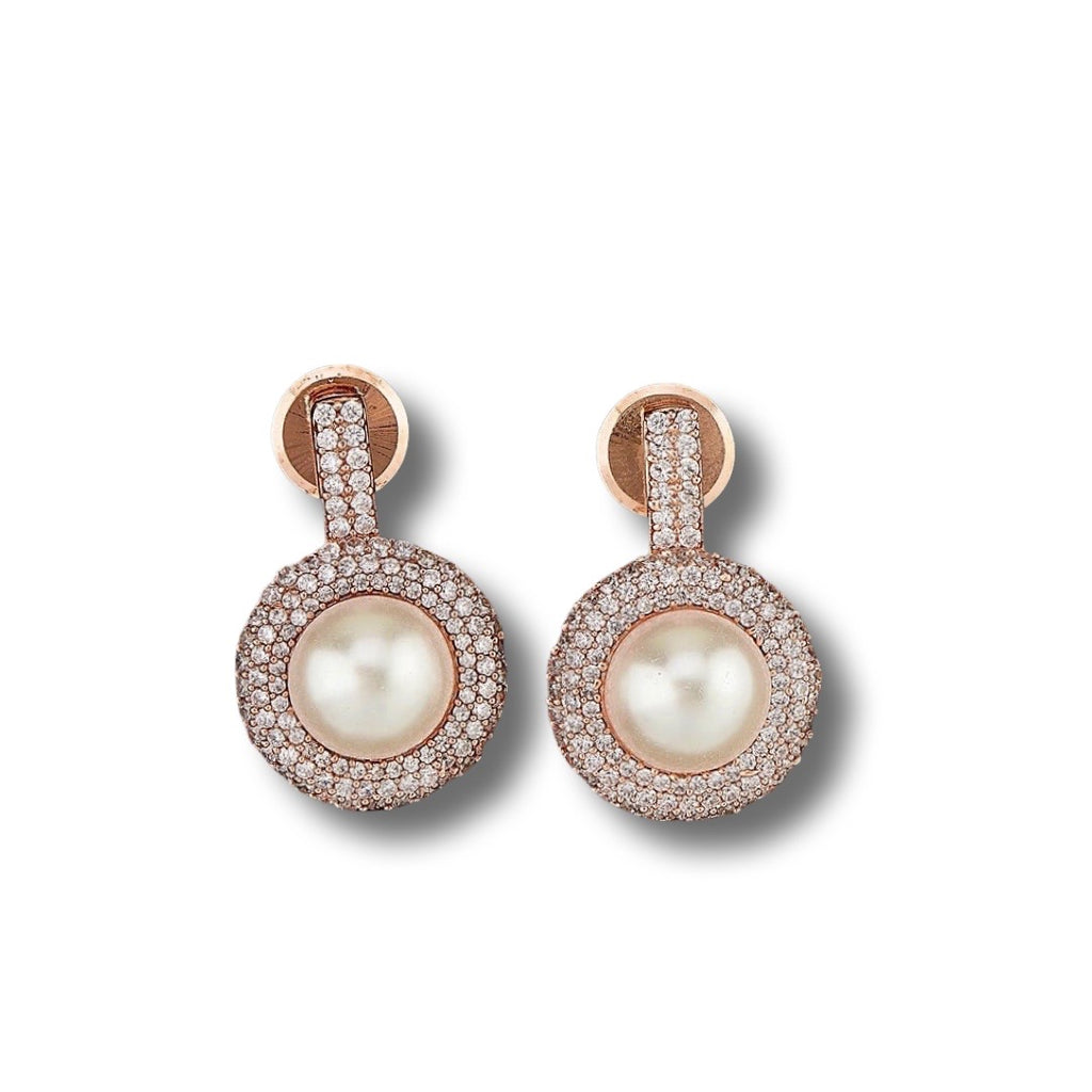 Buy Zaveri Pearls Set of 3 Rose Gold Contemporary PearlEarrings Online At  Best Price @ Tata CLiQ