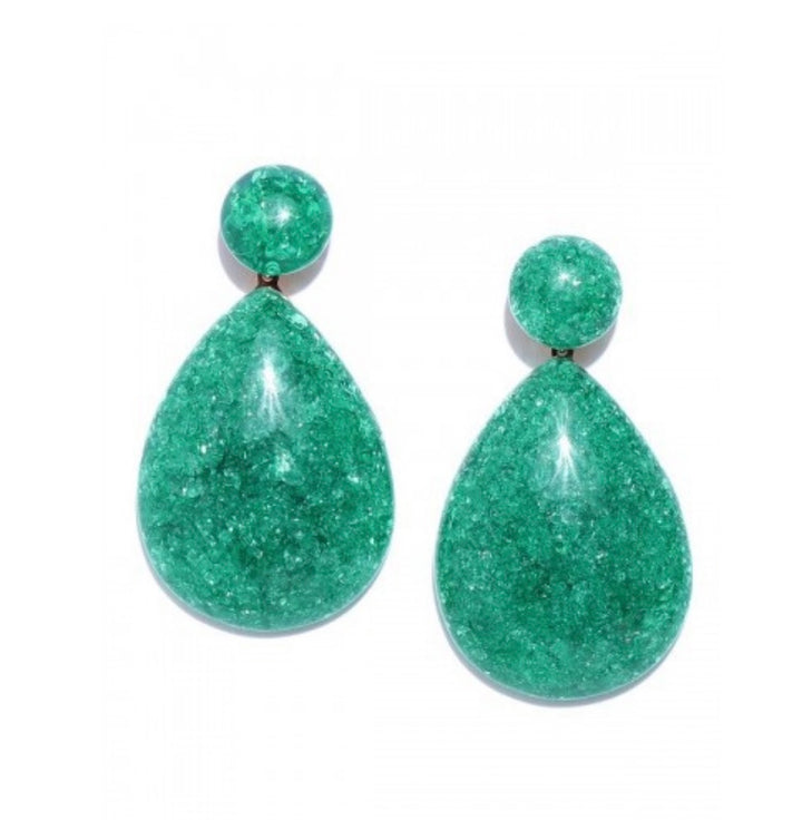 Jade Pop Stone Dangler Drop Earrings