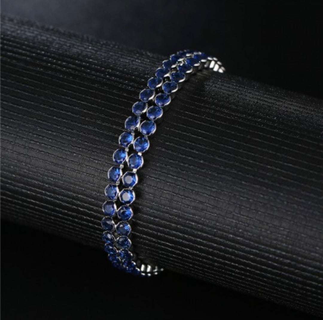 Petit Double Stone Bracelet Blue