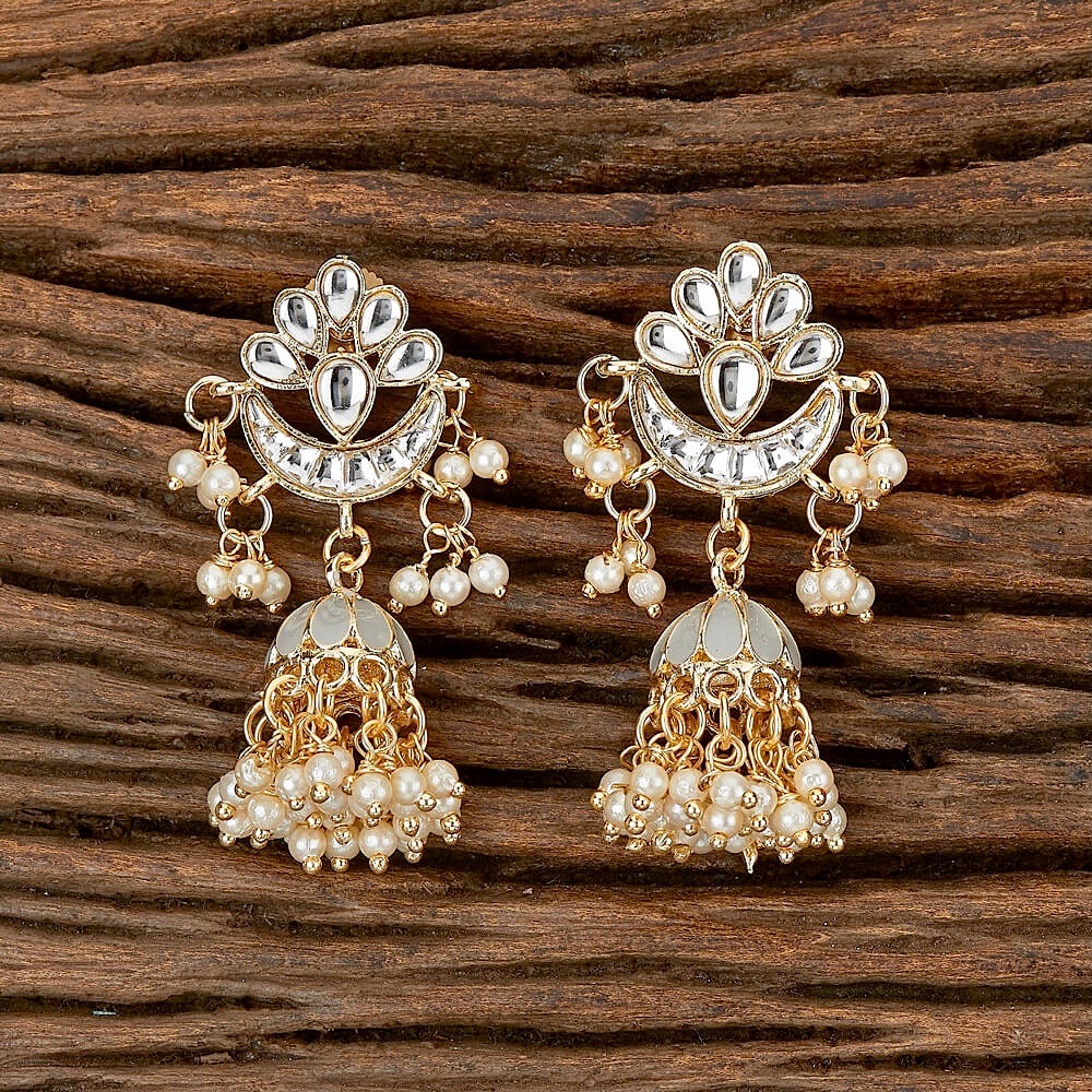 Buy Red Stone Moti Jhumka Online | Rishabh Jewellers - JewelFlix