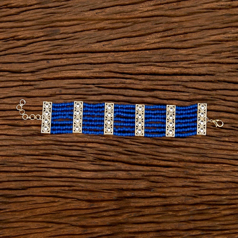 Rani Bead & Stone Bracelet - Royal Blue
