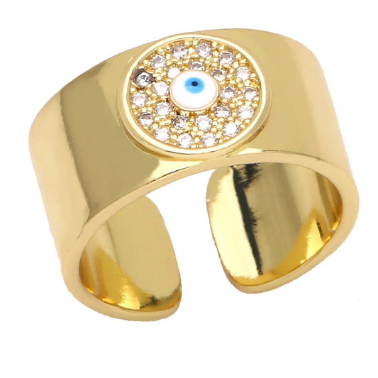 Evil Eye Cuff Ring
