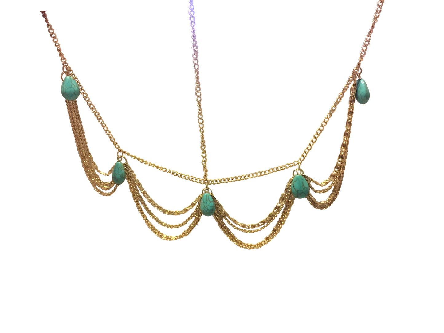 AQUA STONE & SCALLOP HEAD JEWELLERY