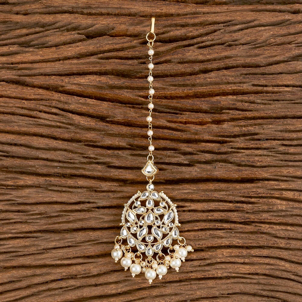 Suraiya Kundan & Pearls Maang Tikka - Small