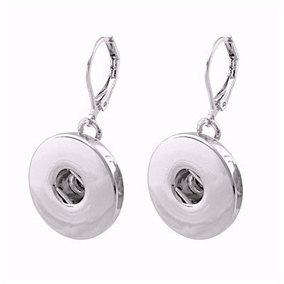 BUTTON DANGLER EARRINGS - WHITE