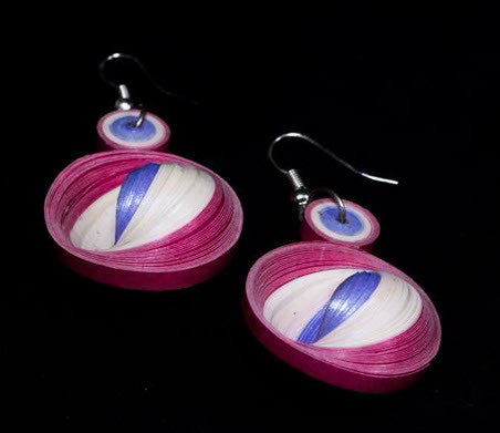 PAPER QUILL HOOK DANGLER EARRINGS