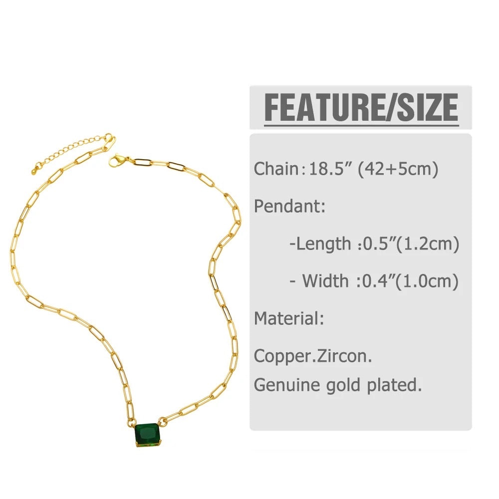 Ice Links and Stone Pendant Statement Necklace