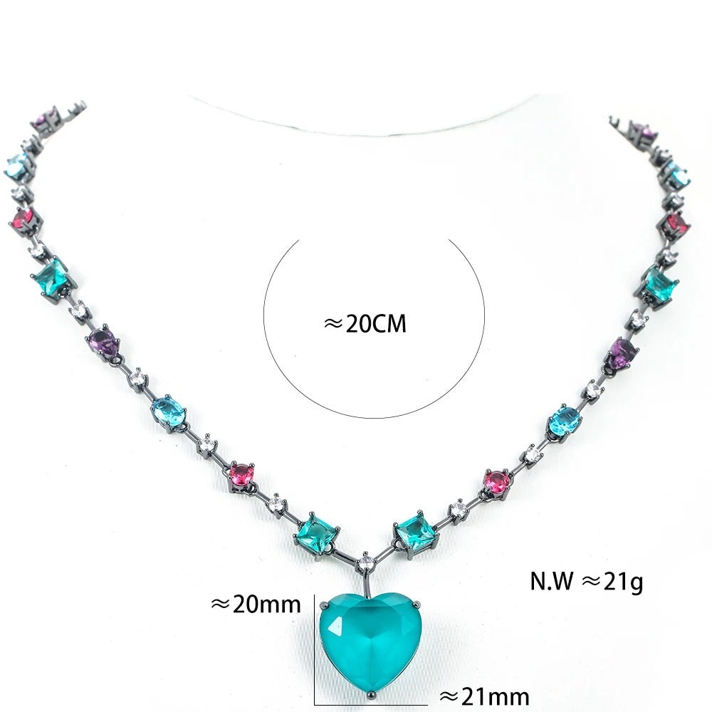 Hues Of Love Statement Stone Necklace