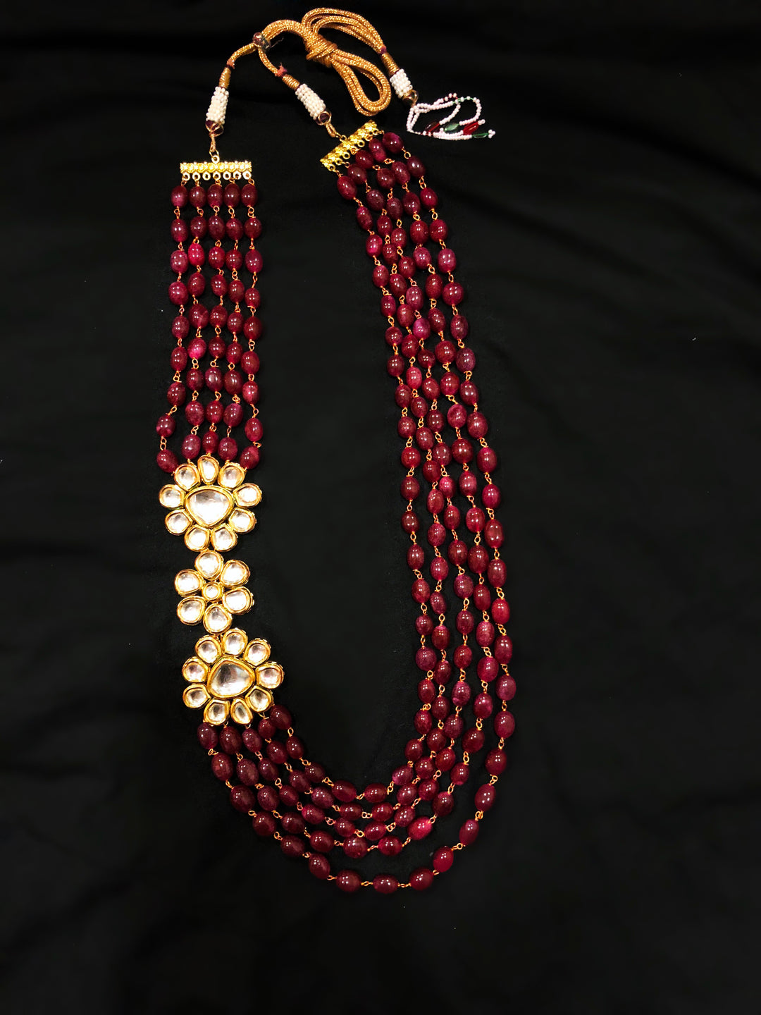 Maharani Kundan And Beaded Multistrand Necklace
