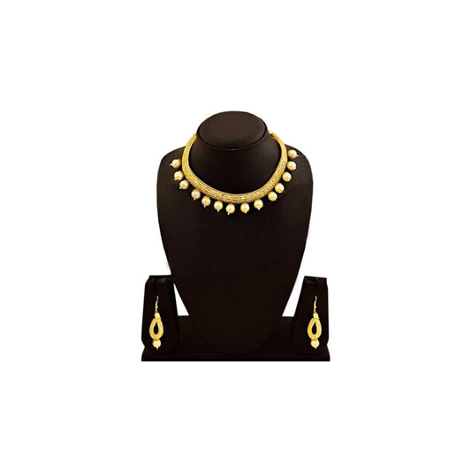 Mesh Pearl Choker Set