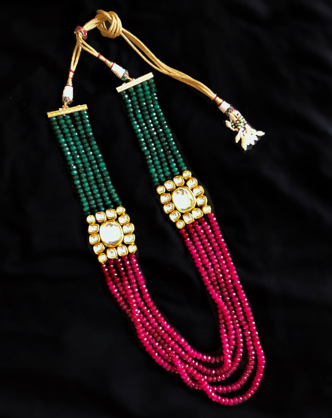 Rajwada Royal Kundan Beaded Necklace