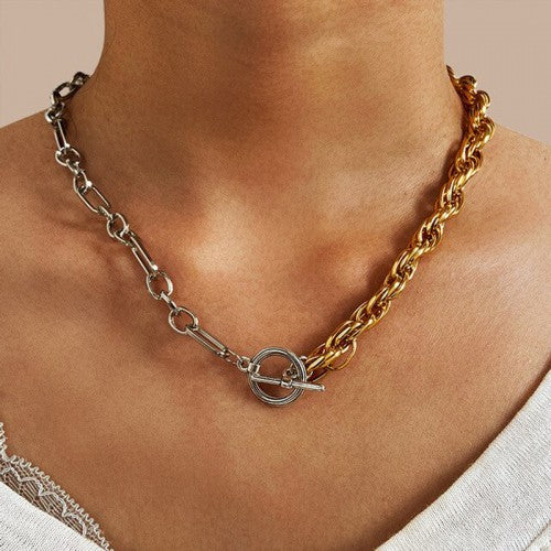 Grunge Half And Half Necklace