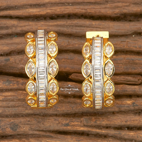 Gaia Hoop CZ Earrings - Gold/Rose gold